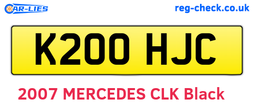 K200HJC are the vehicle registration plates.