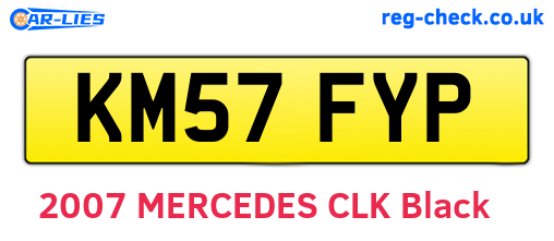 KM57FYP are the vehicle registration plates.