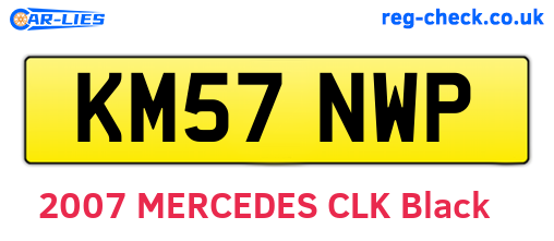 KM57NWP are the vehicle registration plates.