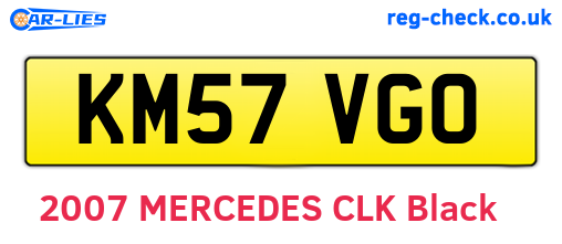 KM57VGO are the vehicle registration plates.