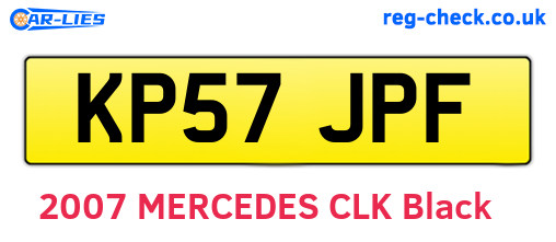 KP57JPF are the vehicle registration plates.