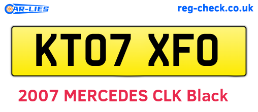 KT07XFO are the vehicle registration plates.