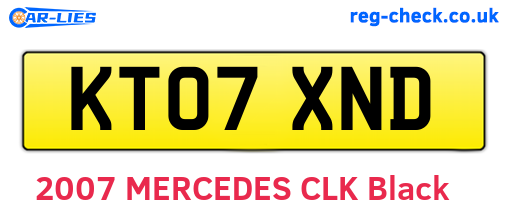 KT07XND are the vehicle registration plates.