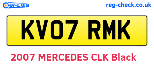 KV07RMK are the vehicle registration plates.