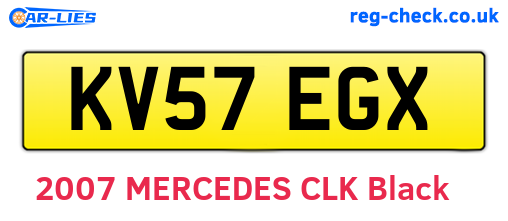 KV57EGX are the vehicle registration plates.