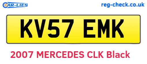 KV57EMK are the vehicle registration plates.
