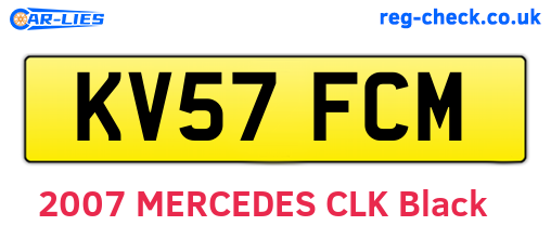 KV57FCM are the vehicle registration plates.