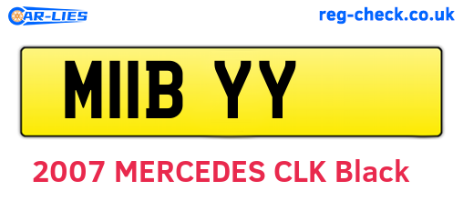 M11BYY are the vehicle registration plates.
