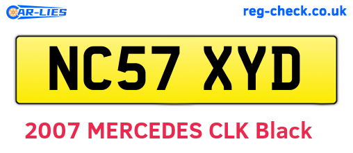 NC57XYD are the vehicle registration plates.