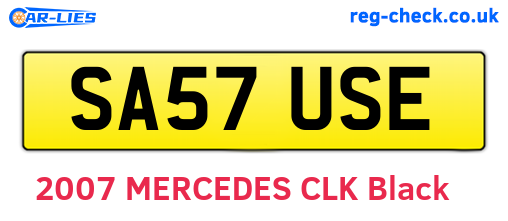 SA57USE are the vehicle registration plates.