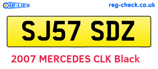 SJ57SDZ are the vehicle registration plates.