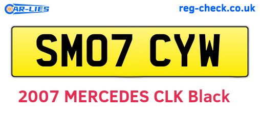 SM07CYW are the vehicle registration plates.