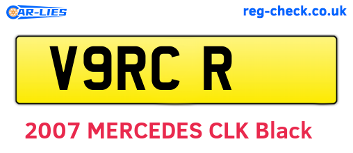 V9RCR are the vehicle registration plates.