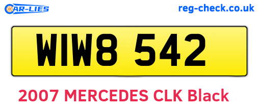 WIW8542 are the vehicle registration plates.