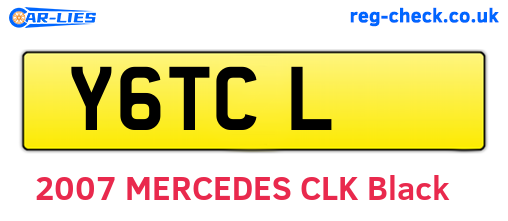 Y6TCL are the vehicle registration plates.