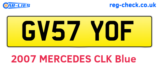 GV57YOF are the vehicle registration plates.