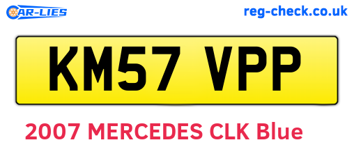 KM57VPP are the vehicle registration plates.