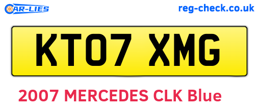KT07XMG are the vehicle registration plates.