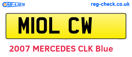 M10LCW are the vehicle registration plates.
