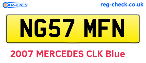 NG57MFN are the vehicle registration plates.