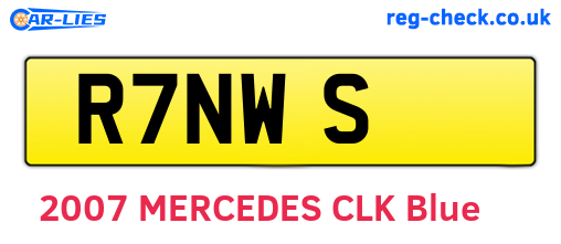 R7NWS are the vehicle registration plates.