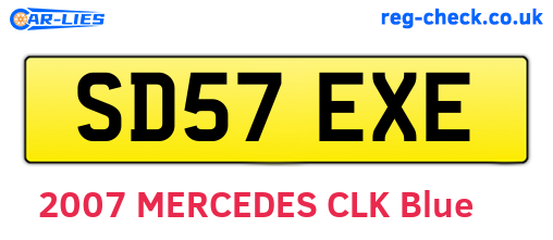 SD57EXE are the vehicle registration plates.