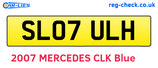 SL07ULH are the vehicle registration plates.