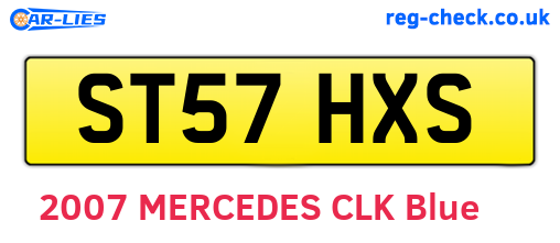 ST57HXS are the vehicle registration plates.