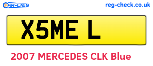 X5MEL are the vehicle registration plates.
