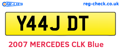 Y44JDT are the vehicle registration plates.