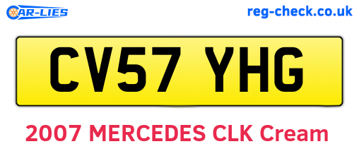 CV57YHG are the vehicle registration plates.