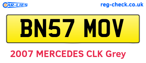 BN57MOV are the vehicle registration plates.