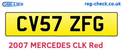 CV57ZFG are the vehicle registration plates.