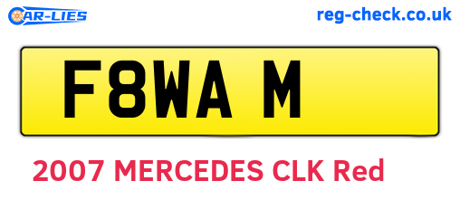 F8WAM are the vehicle registration plates.
