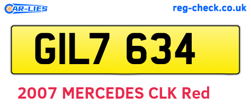 GIL7634 are the vehicle registration plates.