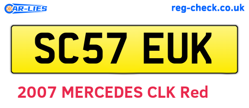 SC57EUK are the vehicle registration plates.