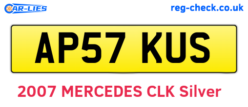 AP57KUS are the vehicle registration plates.