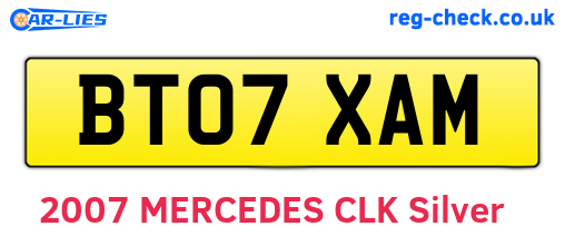 BT07XAM are the vehicle registration plates.