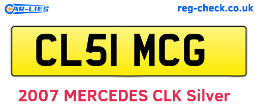 CL51MCG are the vehicle registration plates.