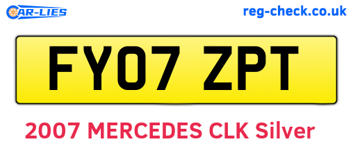 FY07ZPT are the vehicle registration plates.