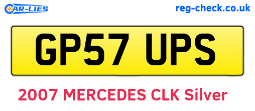 GP57UPS are the vehicle registration plates.