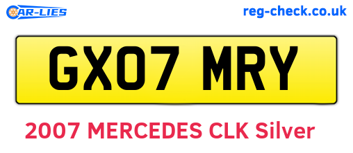 GX07MRY are the vehicle registration plates.