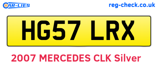 HG57LRX are the vehicle registration plates.
