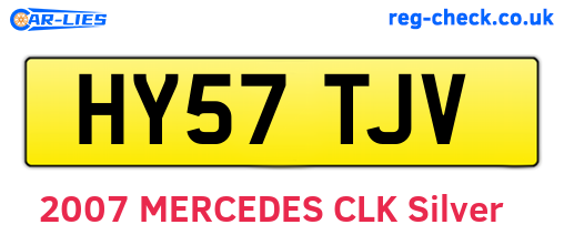 HY57TJV are the vehicle registration plates.