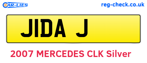 J1DAJ are the vehicle registration plates.
