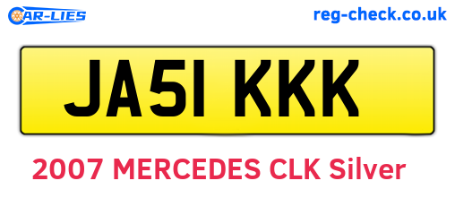 JA51KKK are the vehicle registration plates.