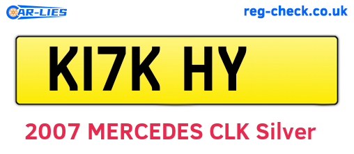 K17KHY are the vehicle registration plates.