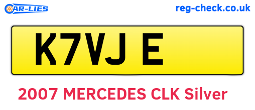 K7VJE are the vehicle registration plates.