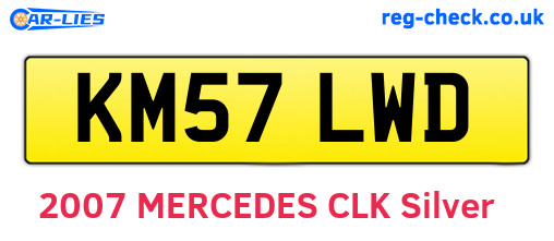 KM57LWD are the vehicle registration plates.