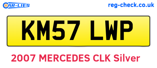 KM57LWP are the vehicle registration plates.